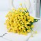 24 Bundles Artificial Flowers for Outdoors UV Resistant Fake Plastic Plants (Yellow) 0.1"D x 0.1"W x 0.1"H